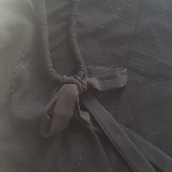 Club Monaco black sweater dress with arm details. - Picture 3 of 9